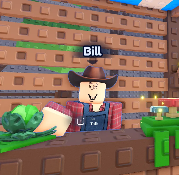 Bill - Seed Seller NPC in Garden Horizons